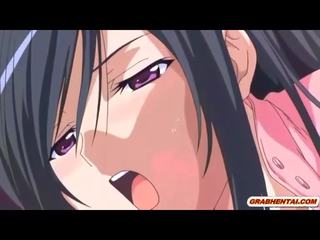Busty hentai nurse gets dildoed ass and fingered wetpussy