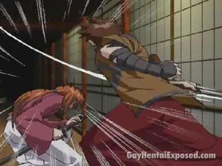 Stylish Anime Gay Playing The Dirty Ninja And Fighting With Few Guys